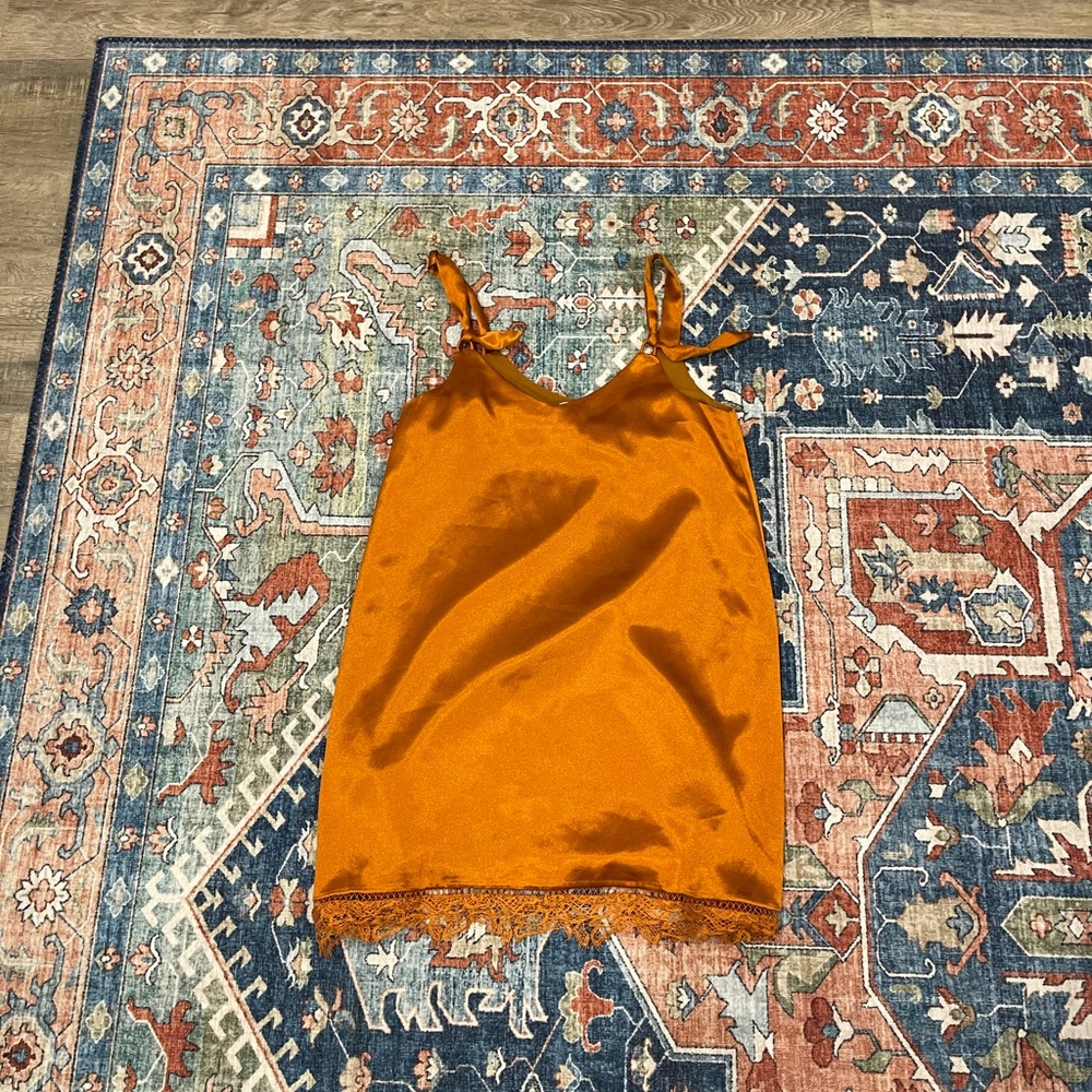 Heartloom Orange Silk Dress